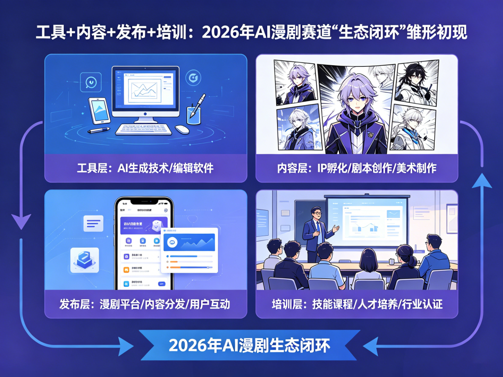 工具+内容+发布+培训：2026年AI漫剧赛道“生态闭环”雏形初现
