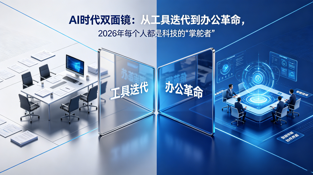 AI时代双面镜：从工具迭代到办公革命，2026年每个人都是科技的“掌舵者”