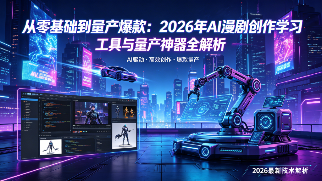 从零基础到量产爆款：2026年AI漫剧创作学习工具与量产神器全解析