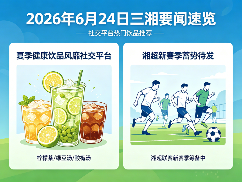梅西双响加冕世界杯历史射手王，夏季健康饮品风靡社交平台，湘超新赛季蓄势待发——2026年6月25日三湘要闻速览